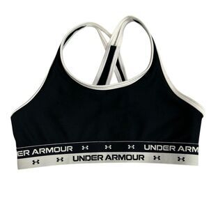 Under Armour Girls Crossback Solid Bra Youth Medium